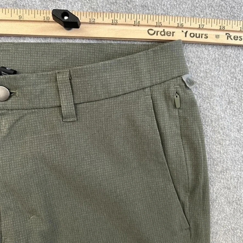 Lululemon ABC Pants Mens 32x30 Green Slim Chino Tapered Textured Travel Commute - Picture 6 of 8